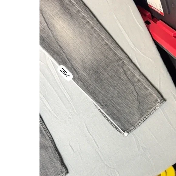 Abercrombie & Fitch Mens Straight Leg Faded Grey Button Fly Jeans 31x30 - Picture 5 of 7